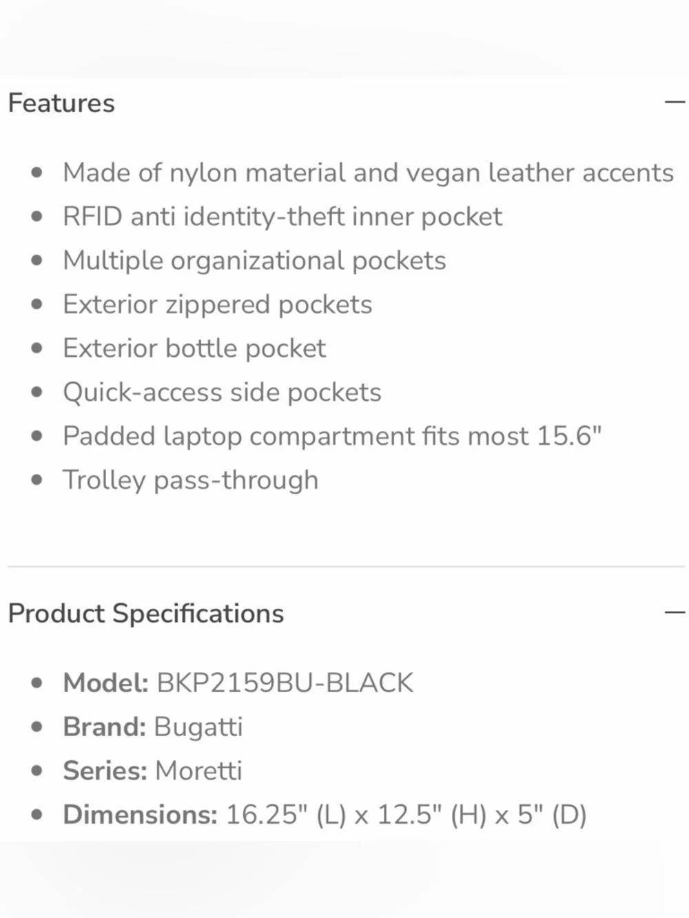 Bugatti moretti backpack